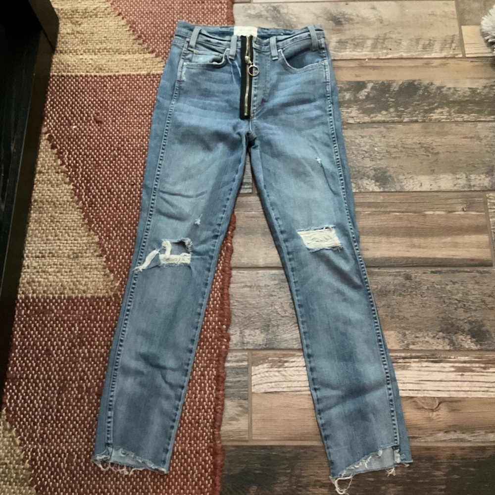 McGuire Denim Light Blue Distressed Skinny Jeans 25